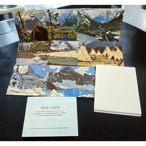 Peter Whyte Canadian Rockies blank Note Cards Set of 8 Landscapes Vintage